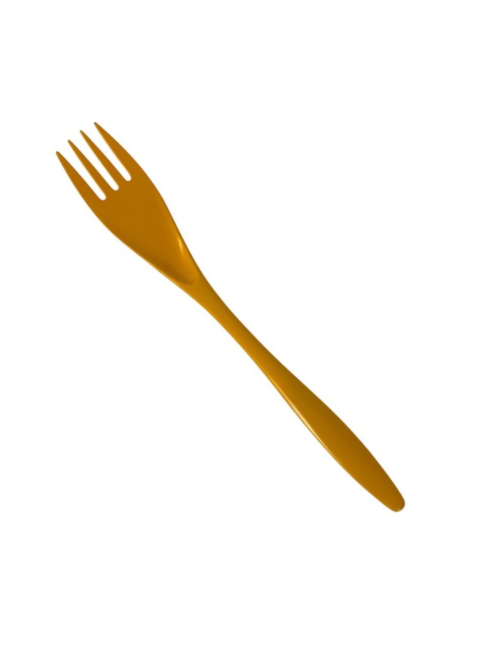 Hutzler Melamine Meat Serving Fork Orange Gold Kitchen Utensil Made in Thailand